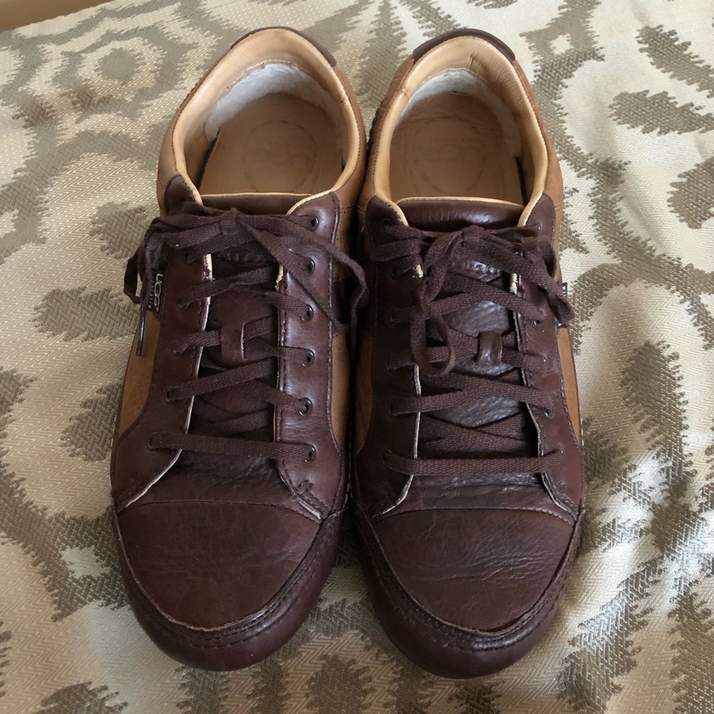 πUGGβS MENβS LEATHER FUR LINED SNEAKERS π Sz 12 - Picture 14 of 16